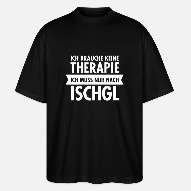 Therapie - Ischgl - Stanley/Stella Oversized Unisex Bio T-Shirt Blaster 2.0 - Schwarz