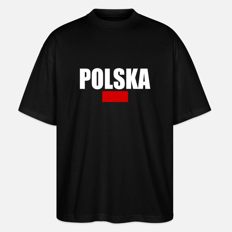 Polen - Stanley/Stella Oversized Unisex Bio T-Shirt Blaster 2.0 - Schwarz