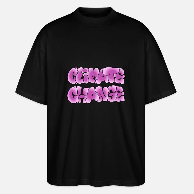 Klima-Wandel, Climate Change, Climachange - Stanley/Stella Oversized Unisex Bio T-Shirt Blaster 2.0 - Schwarz