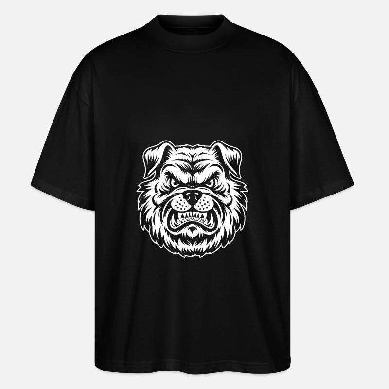 Zorniger wütender Hund - Stanley/Stella Oversized Unisex Bio T-Shirt Blaster 2.0 - Schwarz