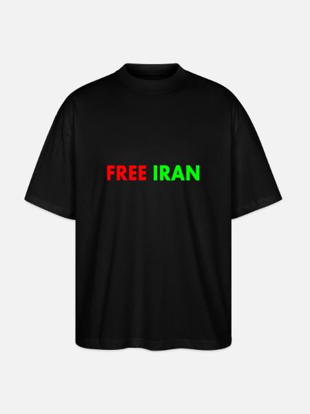 Free iran - Stanley/Stella Oversized Unisex Organic T-shirt Blaster 2.0 - black
