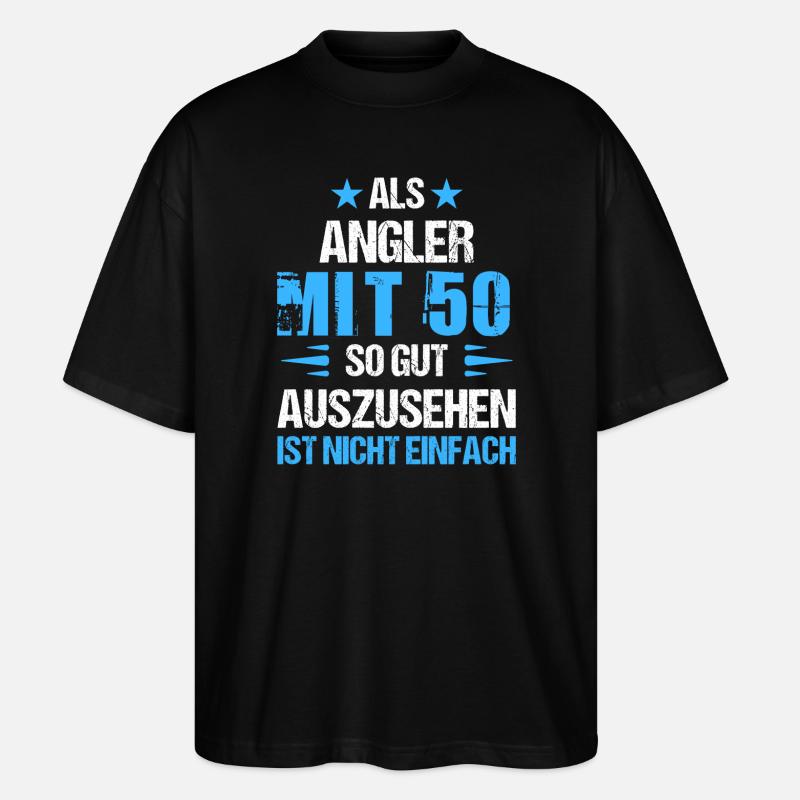 Avec 50 beaux pêcheurs - T-shirt bio Blaster 2.0 coupe oversize Stanley/Stella Unisexe - noir