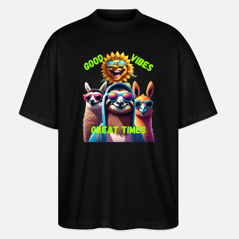 great Times - Stanley/Stella Oversized Unisex Bio T-Shirt Blaster 2.0 - Schwarz