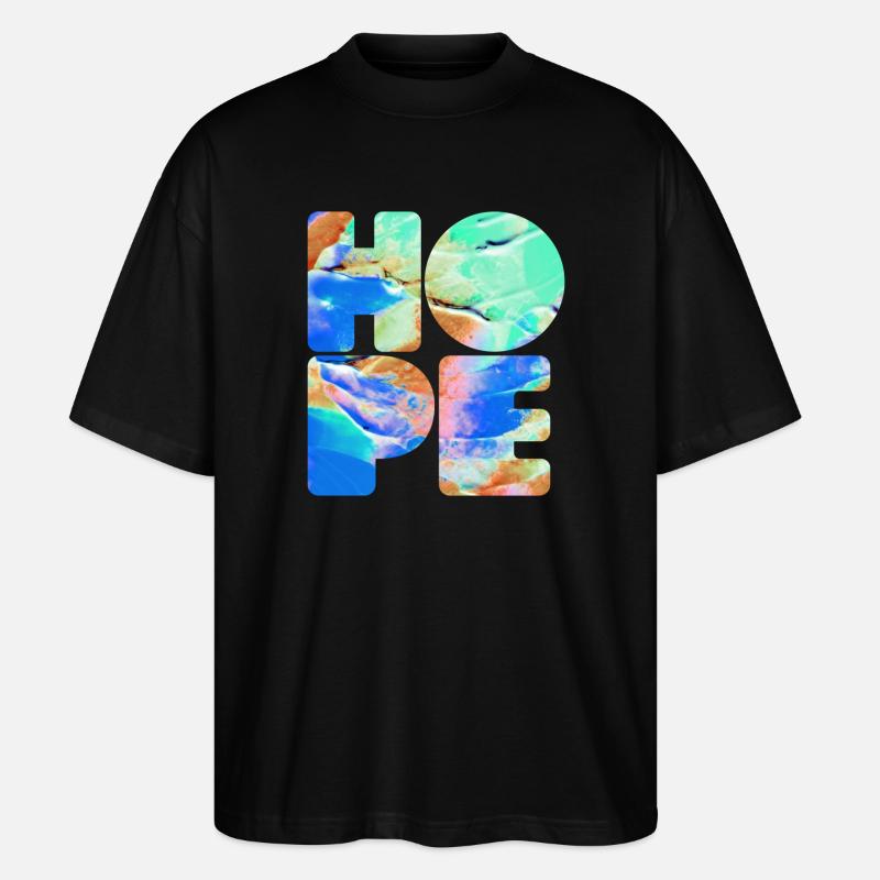 HOPE bunt - Stanley/Stella Oversized Unisex Bio T-Shirt Blaster 2.0 - Schwarz
