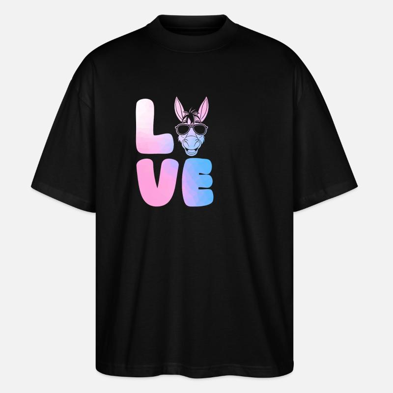 Âne - T-shirt bio Blaster 2.0 coupe oversize Stanley/Stella Unisexe - noir