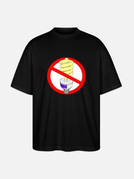 energy saving lamp - Stanley/Stella Oversized Unisex Organic T-shirt Blaster 2.0 - black