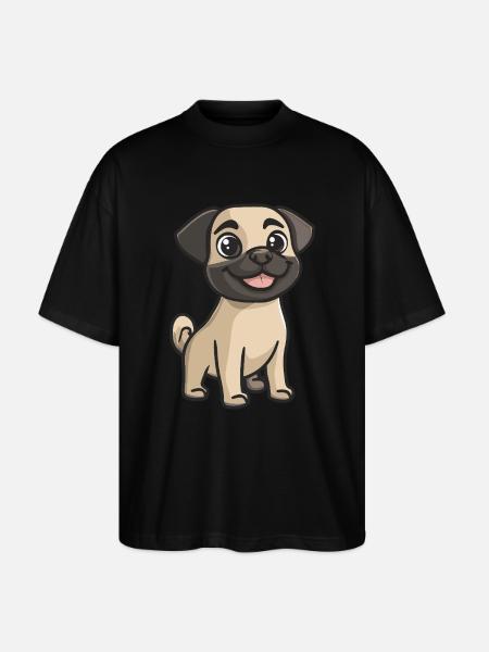 Kangal Dog Cute - Stanley/Stella Oversized Unisex Organic T-shirt Blaster 2.0 - black