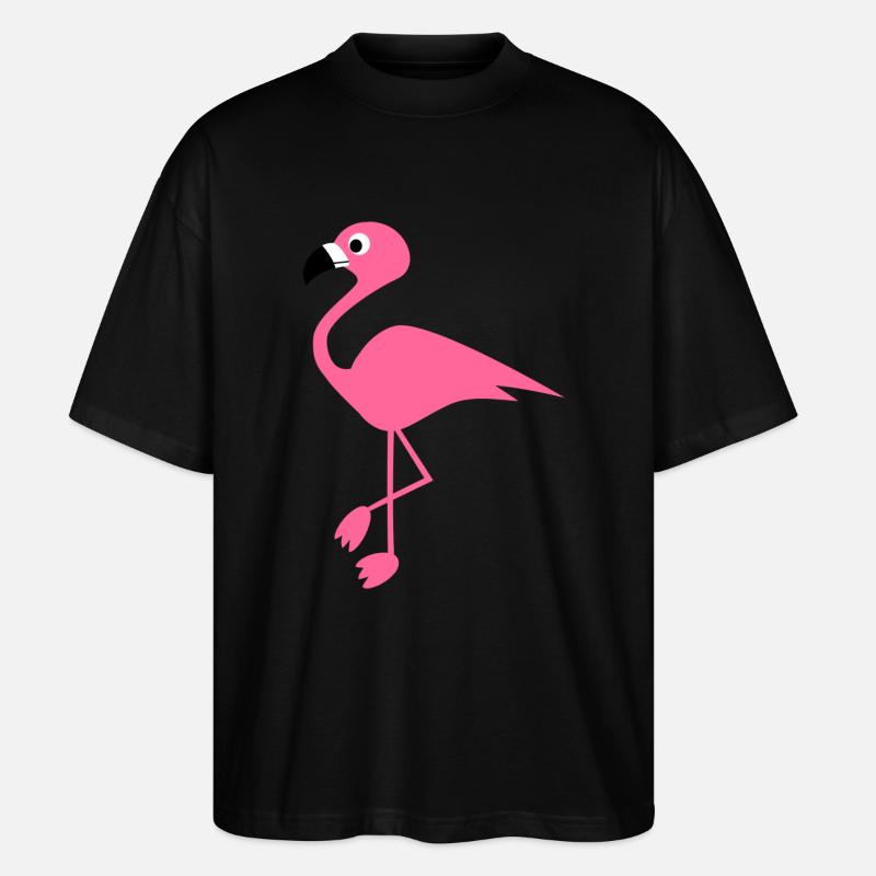 Flamingo - Stanley/Stella Oversized Unisex Bio T-Shirt Blaster 2.0 - Schwarz