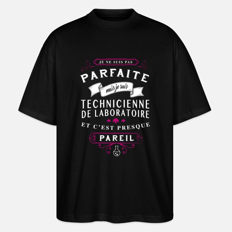 Tech-de-lab Parfaite - T-shirt bio Blaster 2.0 coupe oversize Stanley/Stella Unisexe - noir