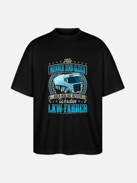 LKW Fahrer - Stanley/Stella Oversized Unisex Bio T-Shirt Blaster 2.0 - Schwarz