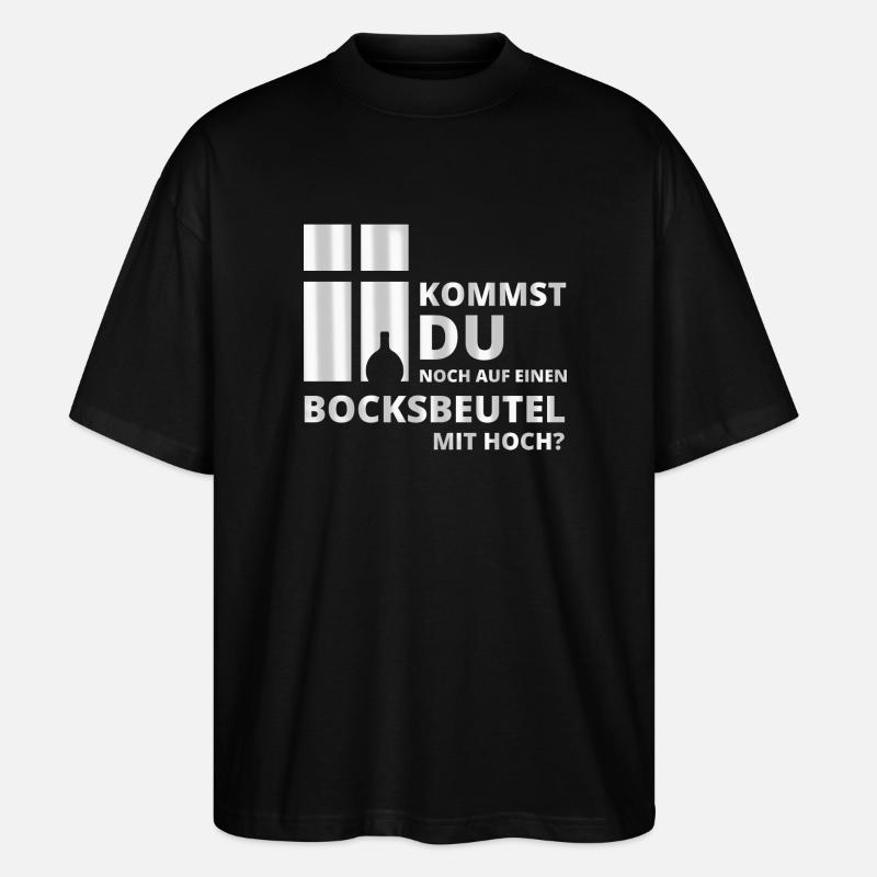 Date mit Bocksbeutel II - Stanley/Stella Oversized Unisex Bio T-Shirt Blaster 2.0 - Schwarz