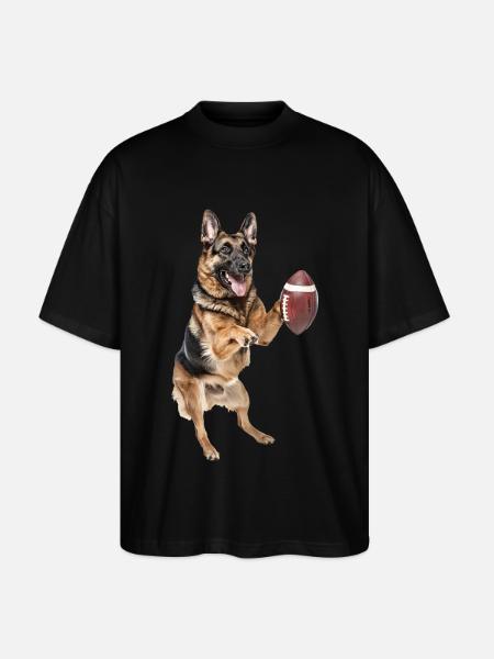 German Shepherd - Stanley/Stella Oversized Unisex Organic T-shirt Blaster 2.0 - black