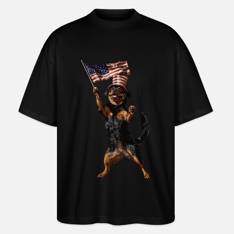 Rottweiler - Stanley/Stella Oversized Unisex Bio T-Shirt Blaster 2.0 - Schwarz