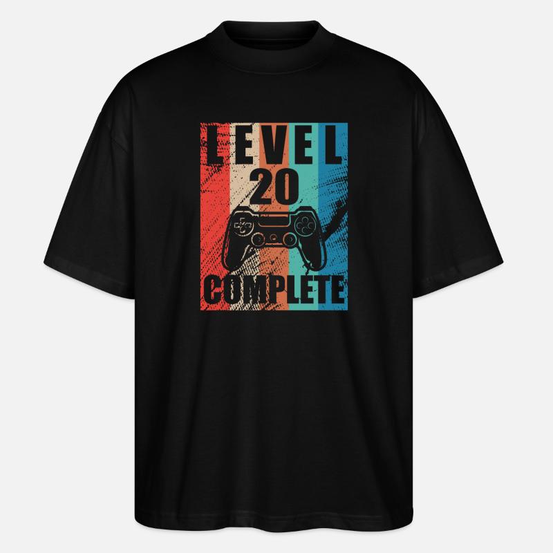 Level 20 complete - Stanley/Stella Oversized Unisex Organic T-shirt Blaster 2.0 - black