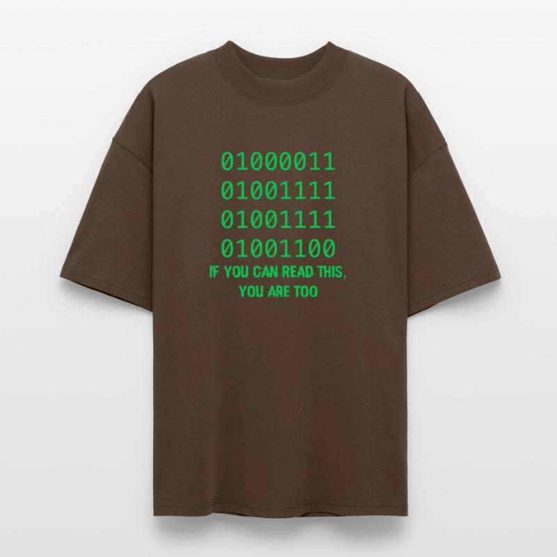 Computer Binary Code Developers Gift Stanley/Stella Oversized Unisex Organic T-shirt Blaster 2.0
