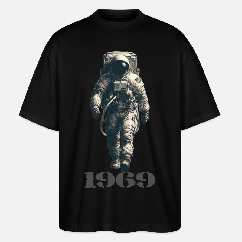 Astronaut - Stanley/Stella Oversized Unisex Bio T-Shirt Blaster 2.0 - Schwarz