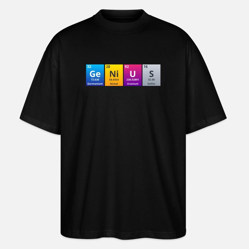 Genius - Stanley/Stella Oversized Unisex Bio T-Shirt Blaster 2.0 - Schwarz