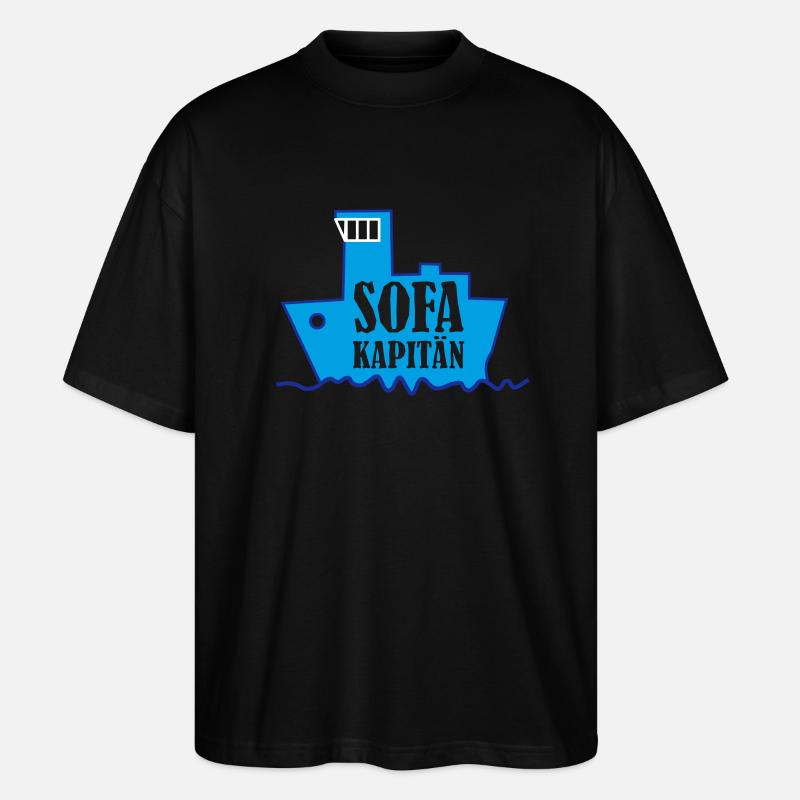 Sofakapitän couchpotato ruhig Wohlfühlpullover - Stanley/Stella Oversized Unisex Bio T-Shirt Blaster 2.0 - Schwarz