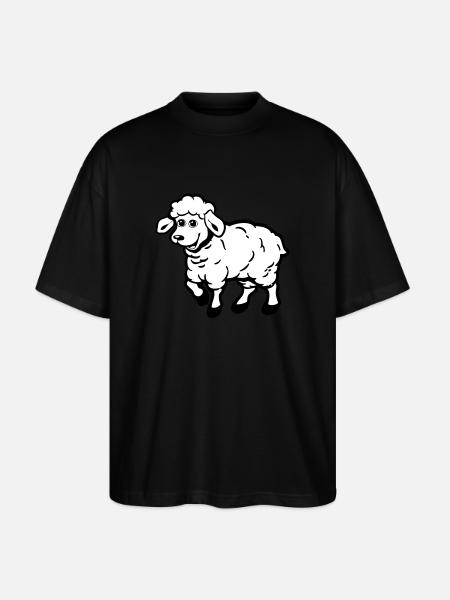 SHEEP sweet - Stanley/Stella Oversized Unisex Organic T-shirt Blaster 2.0 - black