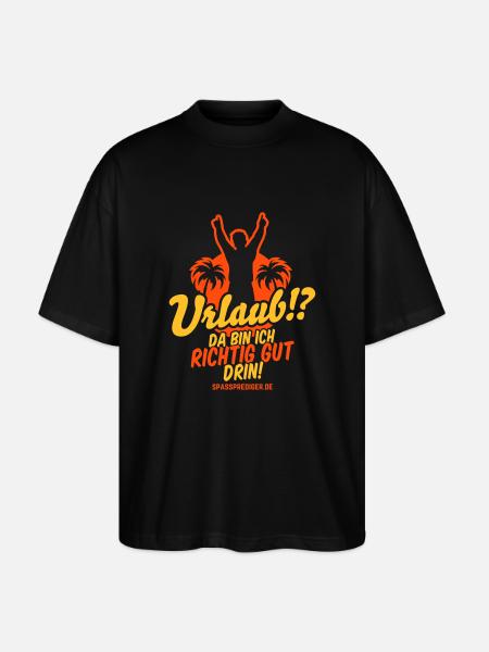 Urlaub - Stanley/Stella Oversized Unisex Bio T-Shirt Blaster 2.0 - Schwarz