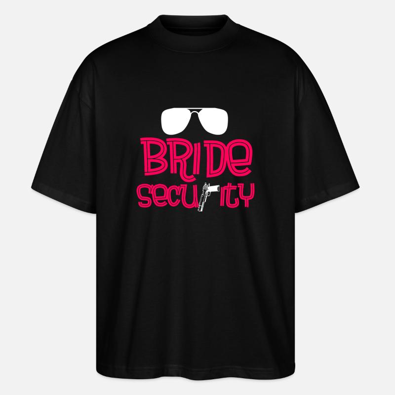 Bride security - Stanley/Stella Oversized Unisex Bio T-Shirt Blaster 2.0 - Schwarz