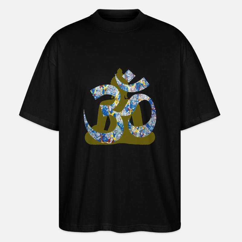 om avec buddha e 205 - T-shirt bio Blaster 2.0 coupe oversize Stanley/Stella Unisexe - noir