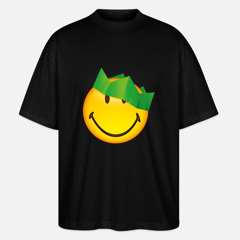 Smiley Green Crown - T-shirt bio Blaster 2.0 coupe oversize Stanley/Stella Unisexe - noir
