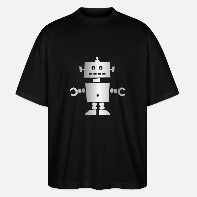 Roboter - Stanley/Stella Oversized Unisex Bio T-Shirt Blaster 2.0 - Schwarz