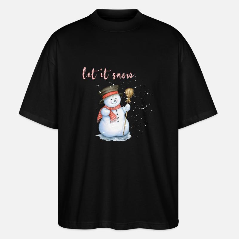 let it snow - Stanley/Stella Oversized Unisex Bio T-Shirt Blaster 2.0 - Schwarz