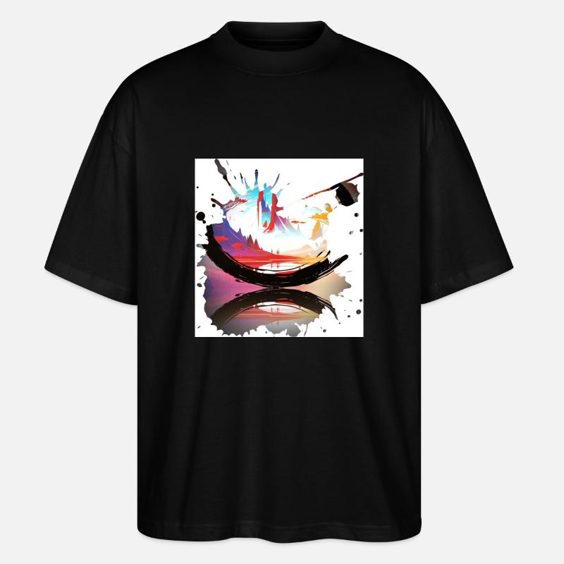 Éclabousser - T-shirt bio Blaster 2.0 coupe oversize Stanley/Stella Unisexe - noir