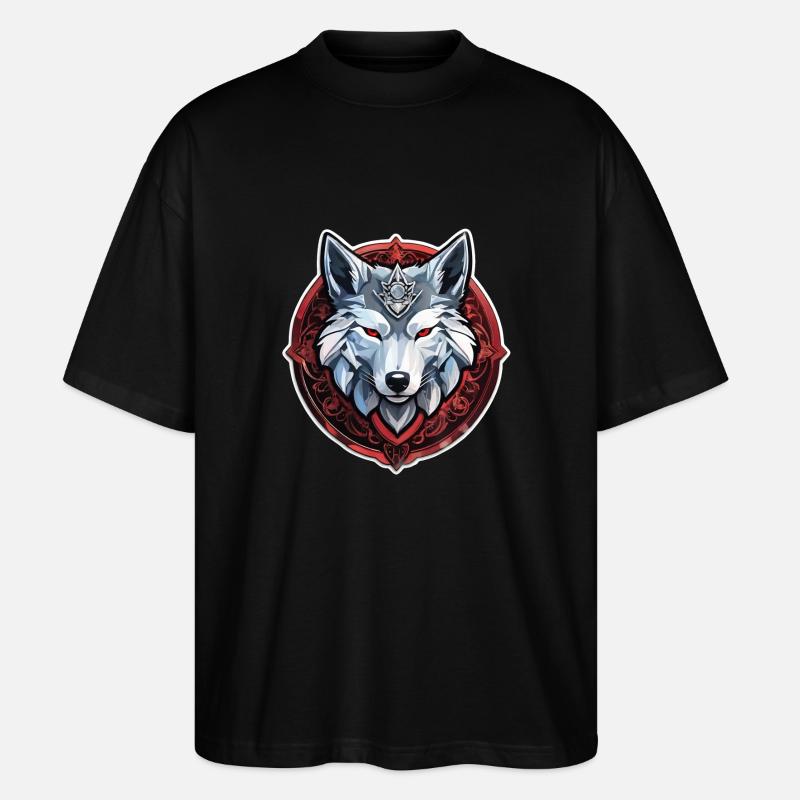 Wolf Tattoo - Stanley/Stella Oversized Unisex Bio T-Shirt Blaster 2.0 - Schwarz