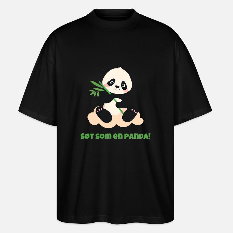 Cute Like A Panda! - Stanley/Stella Oversized Unisex Organic T-shirt Blaster 2.0 - black