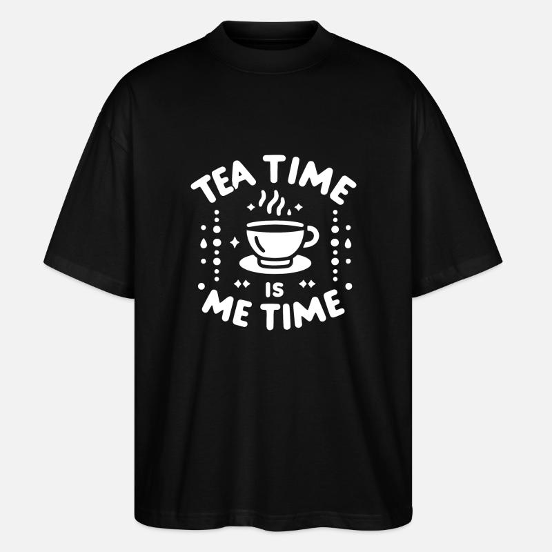Tea Time is Me Time - Stanley/Stella Oversized Unisex Organic T-shirt Blaster 2.0 - black
