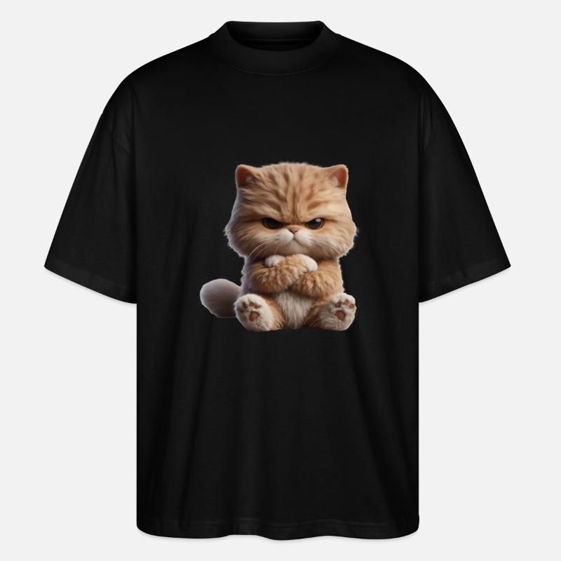 Cat Grim 1 - Stanley/Stella Oversized Unisex Organic T-shirt Blaster 2.0 - black