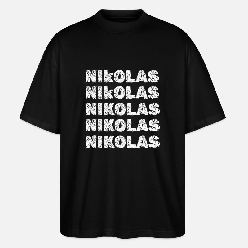 Nikolas als Nikolas - Stanley/Stella Oversized Unisex Bio T-Shirt Blaster 2.0 - Schwarz