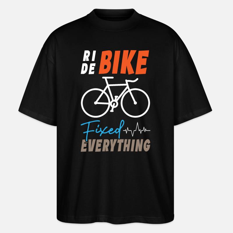 Ride Bike Fixed Everything - Stanley/Stella Oversized Unisex Organic T-shirt Blaster 2.0 - black