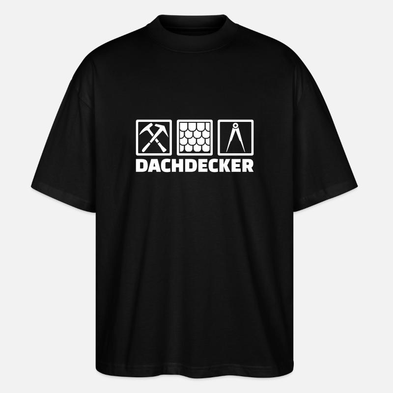 Dachdecker - Stanley/Stella Oversized Unisex Bio T-Shirt Blaster 2.0 - Schwarz