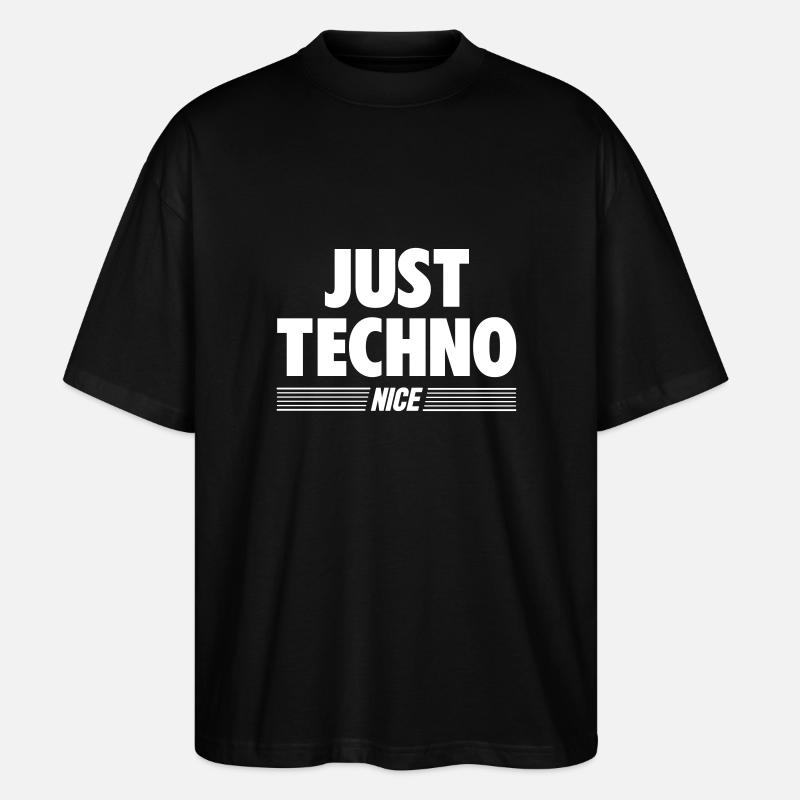 Nur Techno - Stanley/Stella Oversized Unisex Bio T-Shirt Blaster 2.0 - Schwarz