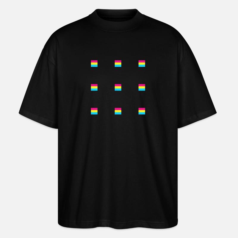 Pansexual Flags - Stanley/Stella Oversized Unisex Organic T-shirt Blaster 2.0 - black