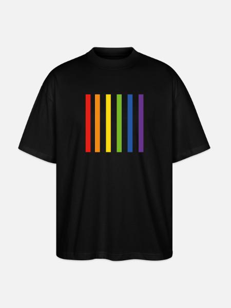 Rainbow Flag LGBT - Stanley/Stella Oversized Unisex Organic T-shirt Blaster 2.0 - black