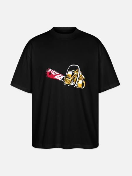 Chainsaw Partnershirt - Papa - Stanley/Stella Oversized Unisex Organic T-shirt Blaster 2.0 - black