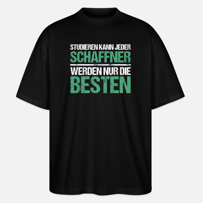 Studieren kann jeder - Schaffner Edition - Stanley/Stella Oversized Unisex Bio T-Shirt Blaster 2.0 - Schwarz