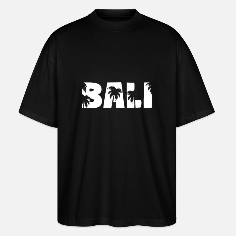 Bali Palm Trees - Stanley/Stella Oversized Unisex Organic T-shirt Blaster 2.0 - black