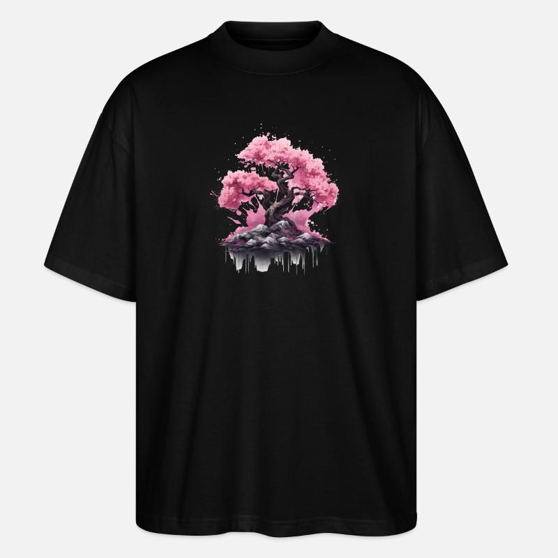 cherry blossom tree Kirschblüte - Stanley/Stella Oversized Unisex Bio T-Shirt Blaster 2.0 - Schwarz