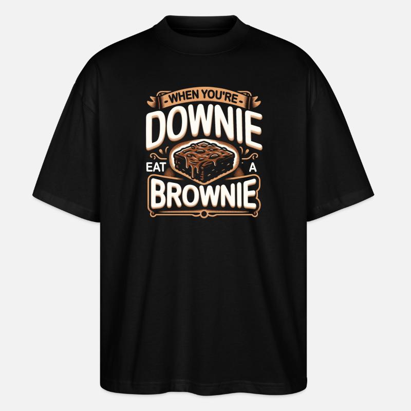 Brownie Spruch - Stanley/Stella Oversized Unisex Bio T-Shirt Blaster 2.0 - Schwarz