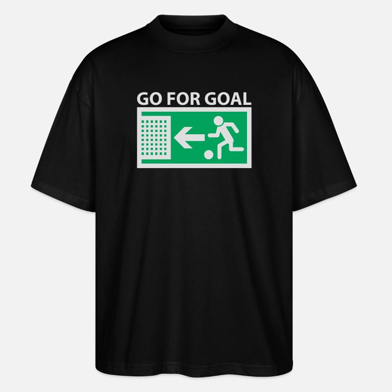 Go for Goal - Stanley/Stella Oversized Unisex Bio T-Shirt Blaster 2.0 - Schwarz