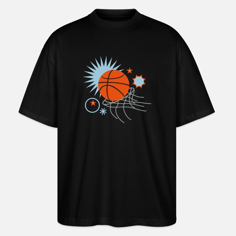 basketball - Stanley/Stella Oversized Unisex Bio T-Shirt Blaster 2.0 - Schwarz