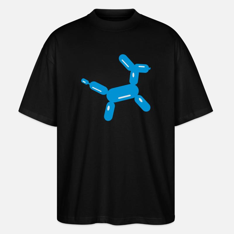 Luftballontier Pudel - Stanley/Stella Oversized Unisex Bio T-Shirt Blaster 2.0 - Schwarz