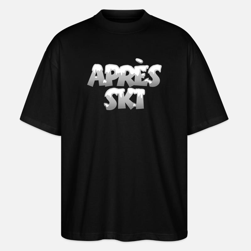 Après-Ski Schnee Wintersport Design - Stanley/Stella Oversized Unisex Bio T-Shirt Blaster 2.0 - Schwarz