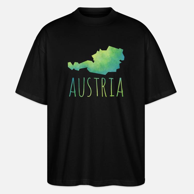 austria - Stanley/Stella Oversized Unisex Bio T-Shirt Blaster 2.0 - Schwarz
